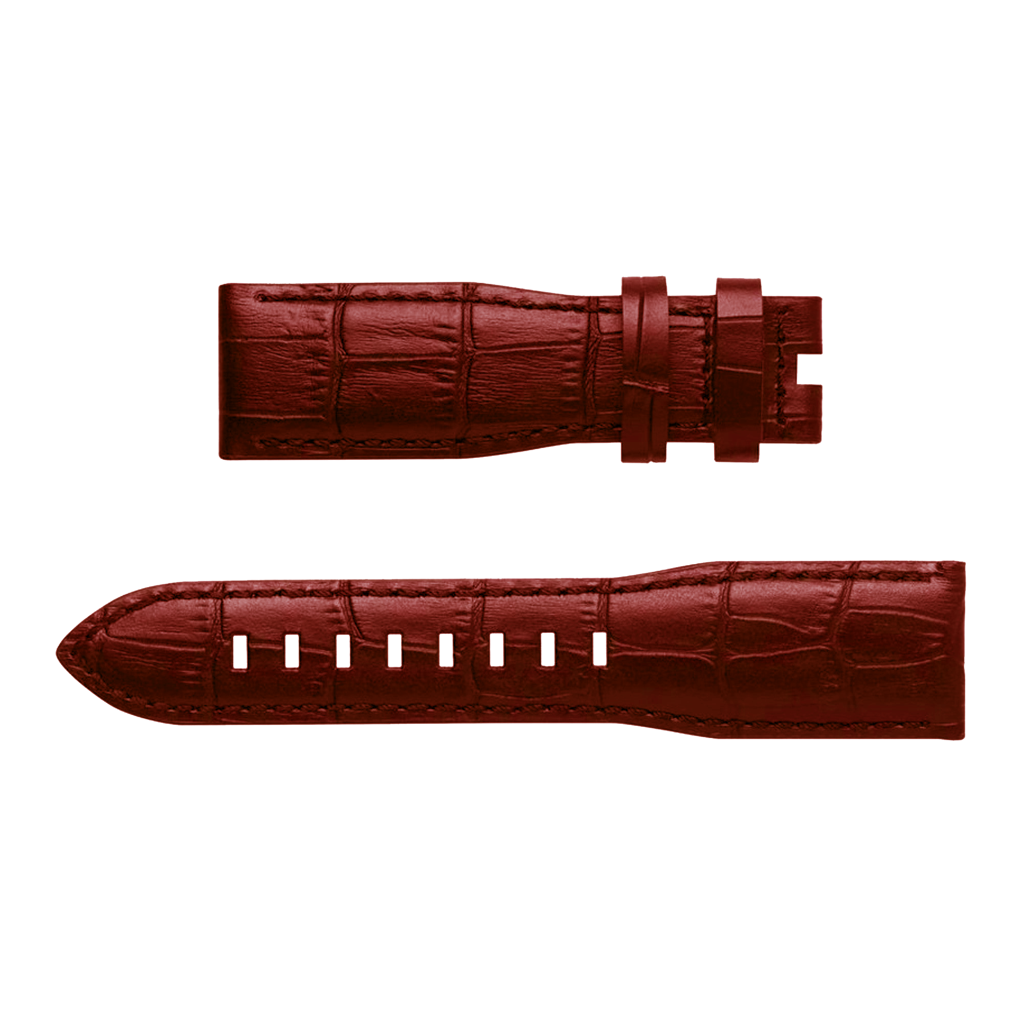 CROCODILE RED STAMP STRAP