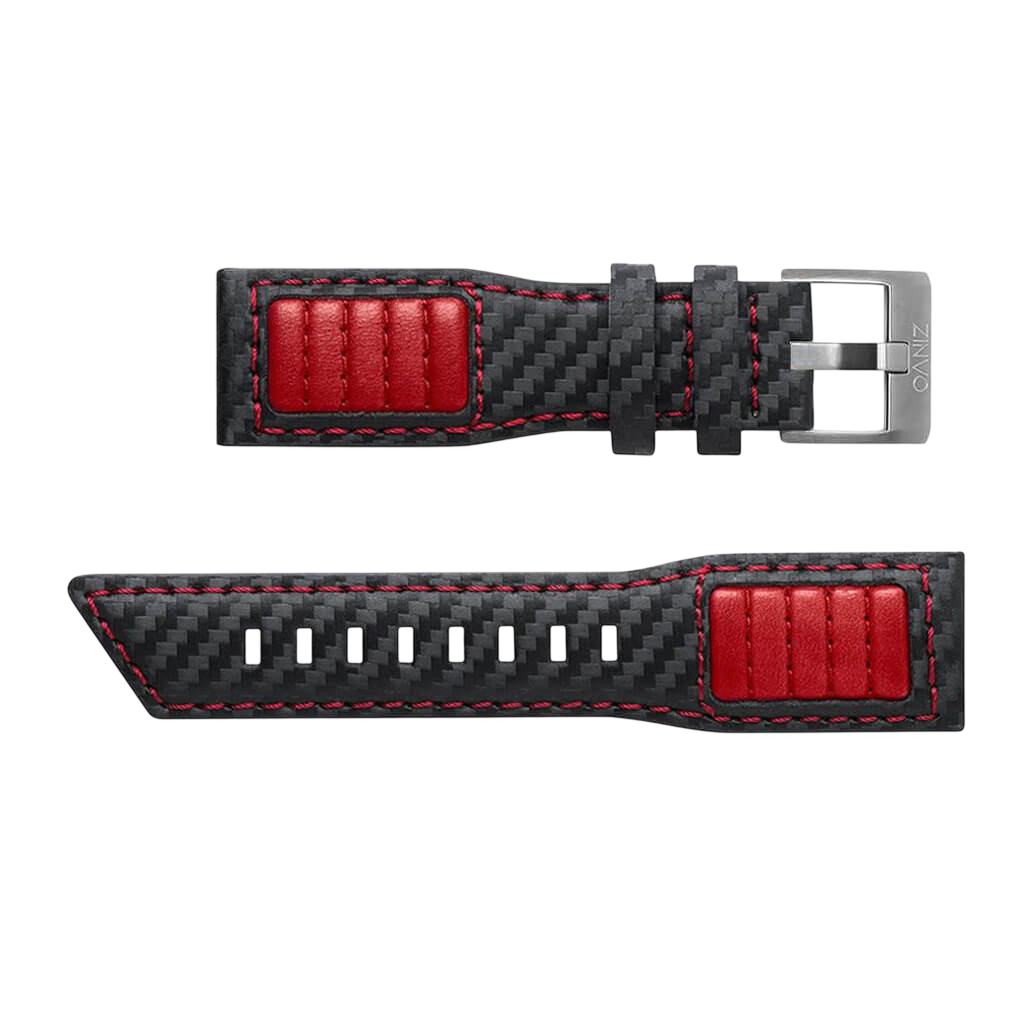 Q4 RED CARBON STRAP