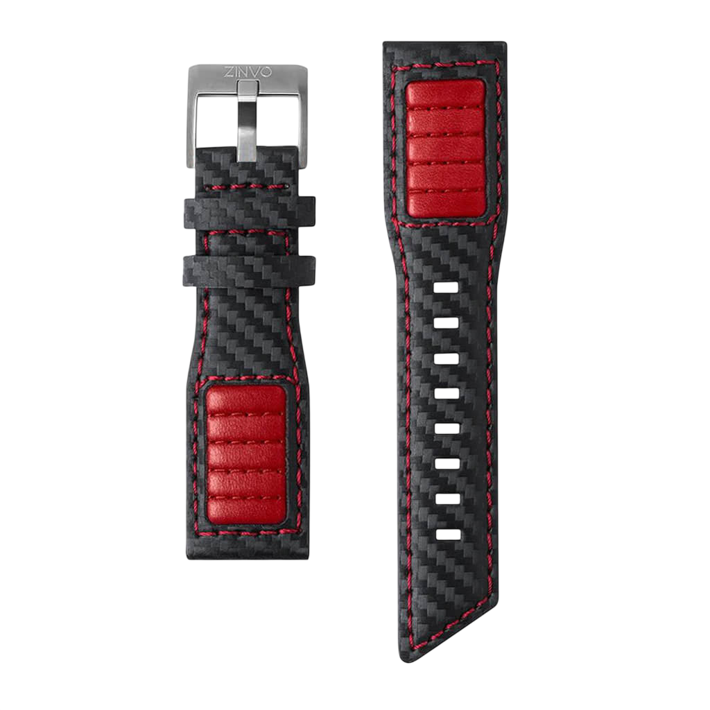 Q4 RED CARBON STRAP