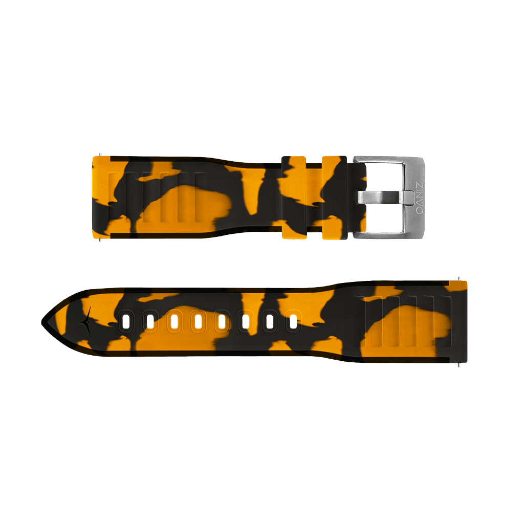 CAMO ORANGE RUBBER STRAP