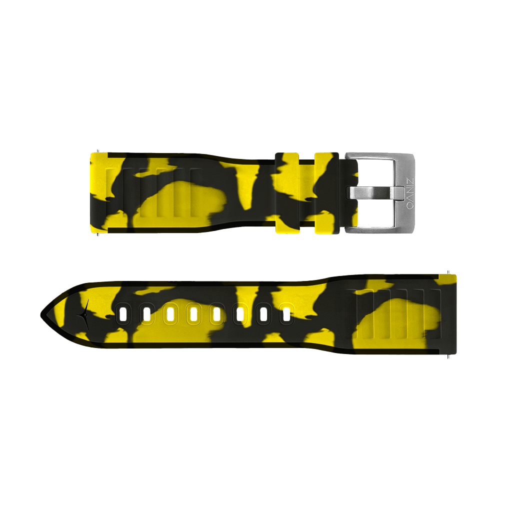 CAMO YELLOW RUBBER STRAP