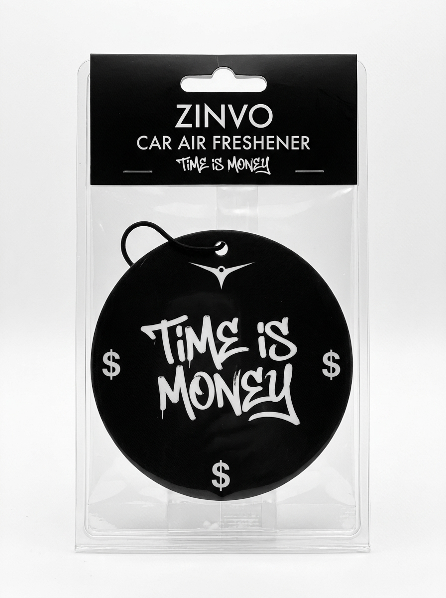 "Time is Money" Car Air Freshener